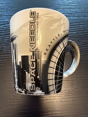 Space Needle Seattle Black & White Ceramic Mug